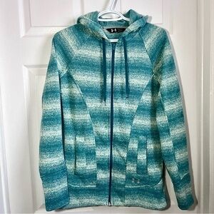 3/25$💥 NWOT Under Armour fleece jacket hoodie Women Small STORM1 white blue zip